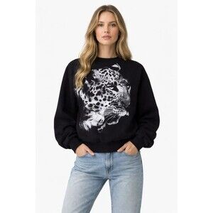 AllSaints Kiara Cygnet Jaguar Graphic Cutout Sweatshirt Women’s Small
